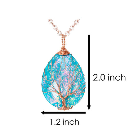 Tree of Life Copper Wire Wrapped Necklace
