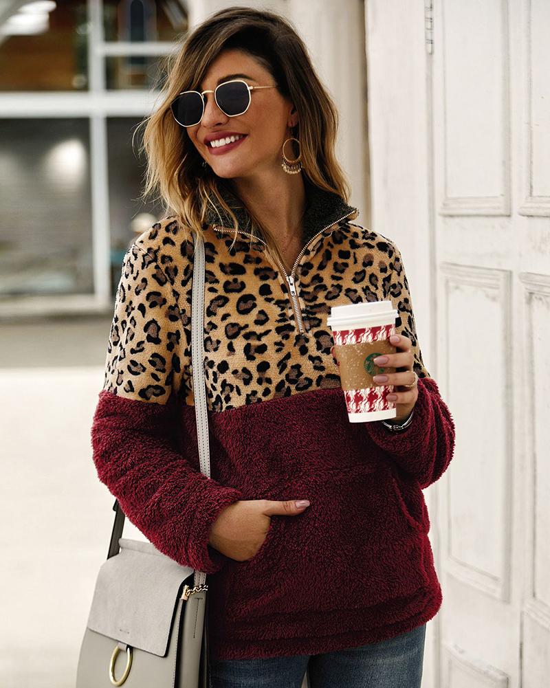Women's Leopard Faux Pullover