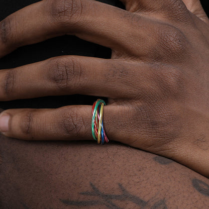 LGBTQ Pride Interlocked Rolling Rings